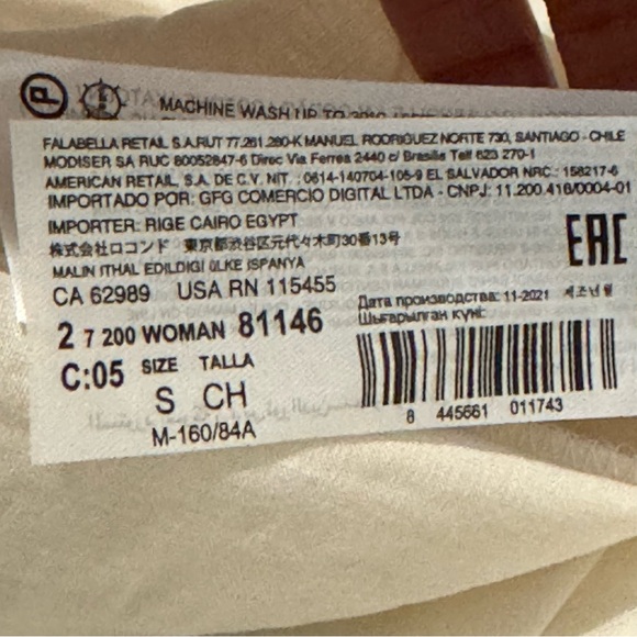 NWT MANGO MNG Size 4 Sml BOHO Cream Blouse Puff Sleeve Lace Insert Romantic NEW - Picture 13 of 13